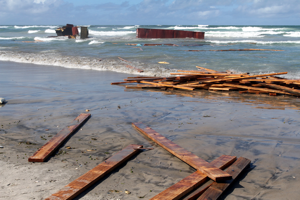 Wreckage, Rena Disaster, Oil Spill, Tauranga, New Zealand