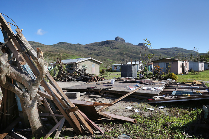 Cyclone Winston damage. Yasawa  Islands, Fiji