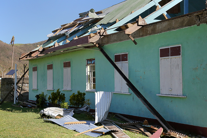 Cyclone Winston damage. Yasawa  Islands, Fiji