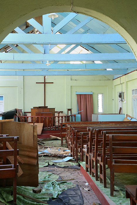 Cyclone Winston damage. Yasawa  Islands, Fiji
