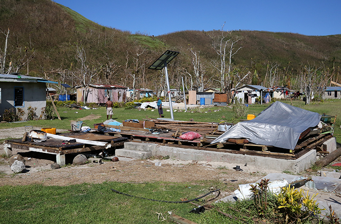 Cyclone Winston damage. Yasawa  Islands, Fiji