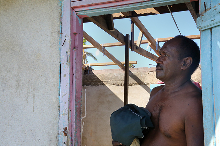 Cyclone Winston damage. Yasawa  Islands, Fiji