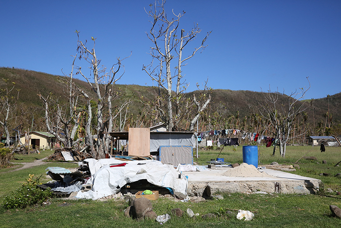 Cyclone Winston damage. Yasawa  Islands, Fiji