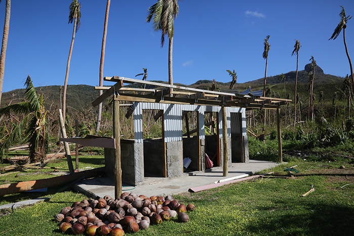 Cyclone Winston damage. Yasawa  Islands, Fiji
