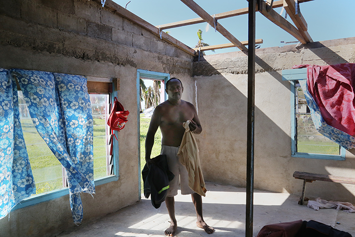Cyclone Winston damage. Yasawa  Islands, Fiji