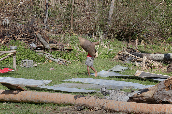 Cyclone Winston damage. Yasawa  Islands, Fiji