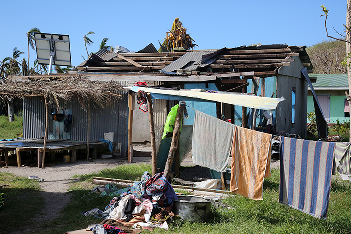 Cyclone Winston damage. Yasawa  Islands, Fiji