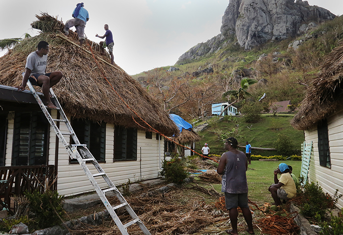 Cyclone Winston damage. Yasawa  Islands, Fiji