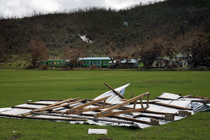 Cyclone Winston damage. Yasawa  Islands, Fiji