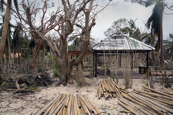 Cyclone Winston damage. Yasawa  Islands, Fiji