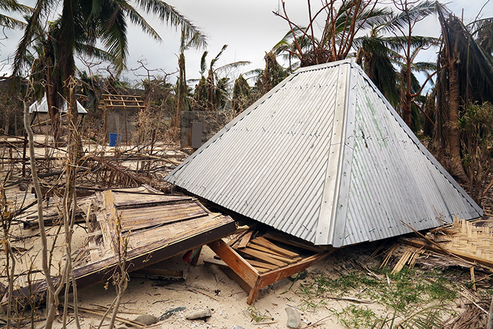 Cyclone Winston damage. Yasawa  Islands, Fiji