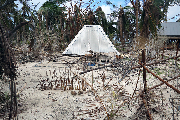 Cyclone Winston damage. Yasawa  Islands, Fiji