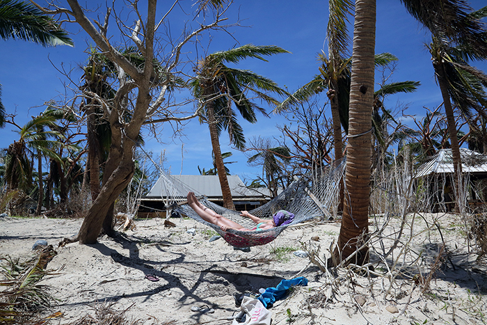 Cyclone Winston damage. Yasawa  Islands, Fiji