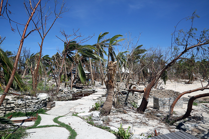 Cyclone Winston damage. Yasawa  Islands, Fiji