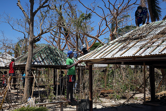 Cyclone Winston damage. Yasawa  Islands, Fiji