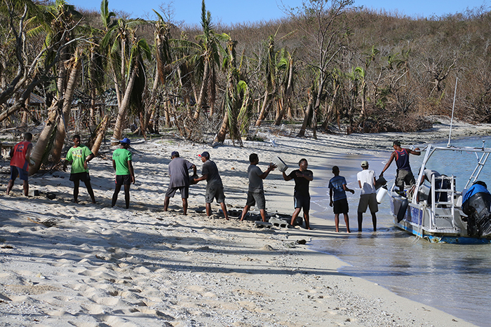Cyclone Winston damage. Yasawa  Islands, Fiji