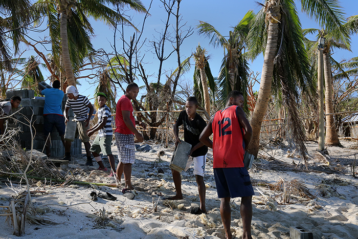 Cyclone Winston damage. Yasawa  Islands, Fiji