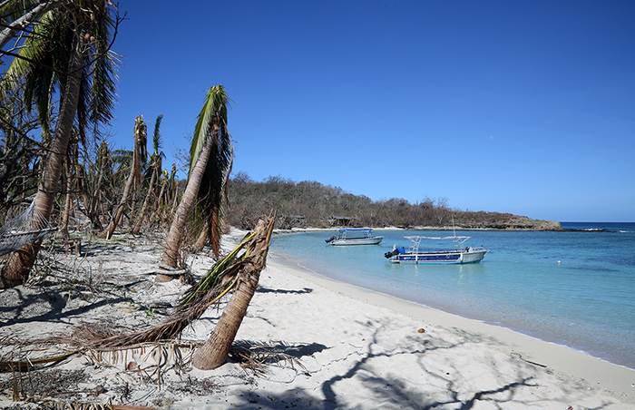 Cyclone Winston damage. Yasawa  Islands, Fiji