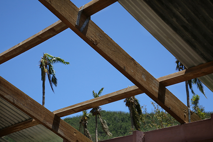Cyclone Winston damage. Yasawa  Islands, Fiji