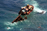 Rena Oil Spill Disaster, Tauranga, NZ