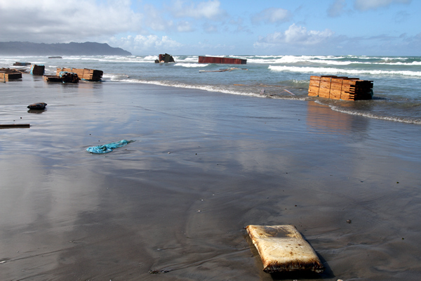 Wreckage, Rena Disaster, Oil Spill, Tauranga, New Zealand