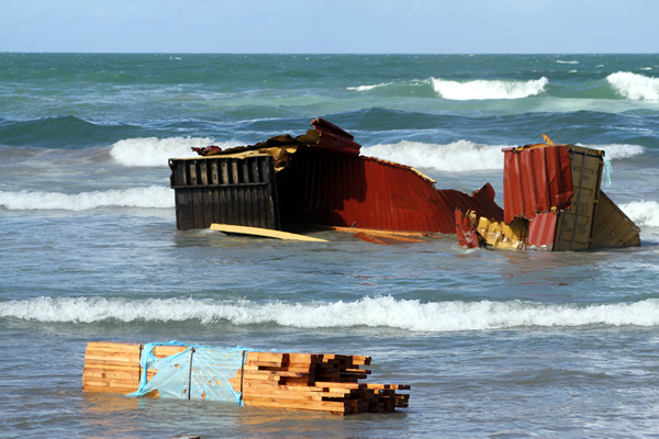Wreckage, Rena Disaster, Oil Spill, Tauranga, New Zealand
