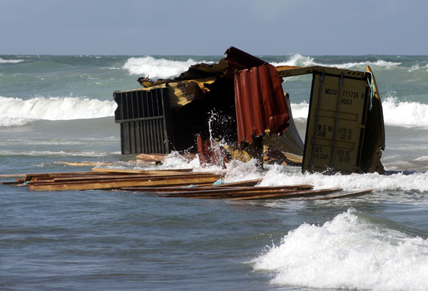 Wreckage, Rena Disaster, Oil Spill, Tauranga, New Zealand